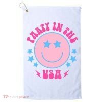 Party In The USA Retro Star Smile Golf Towel thumb 0