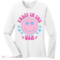 Party In The USA Retro Star Smile Women's Long Sleeve Shirt thumb 0