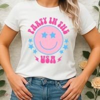 Party In The USA Retro Star Smile Women's T-Shirt thumb 2