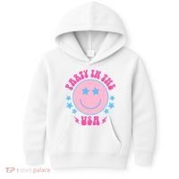 Party In The USA Retro Star Smile Kids Hoodie thumb 0