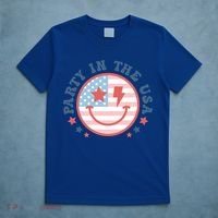 Party In The Usa 4th Of July Preppy Smile Aesthetic Gift T-Shirt thumb 5