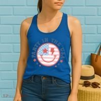 Party In The Usa 4th Of July Preppy Smile Aesthetic Gift Women's Tank Top thumb 2