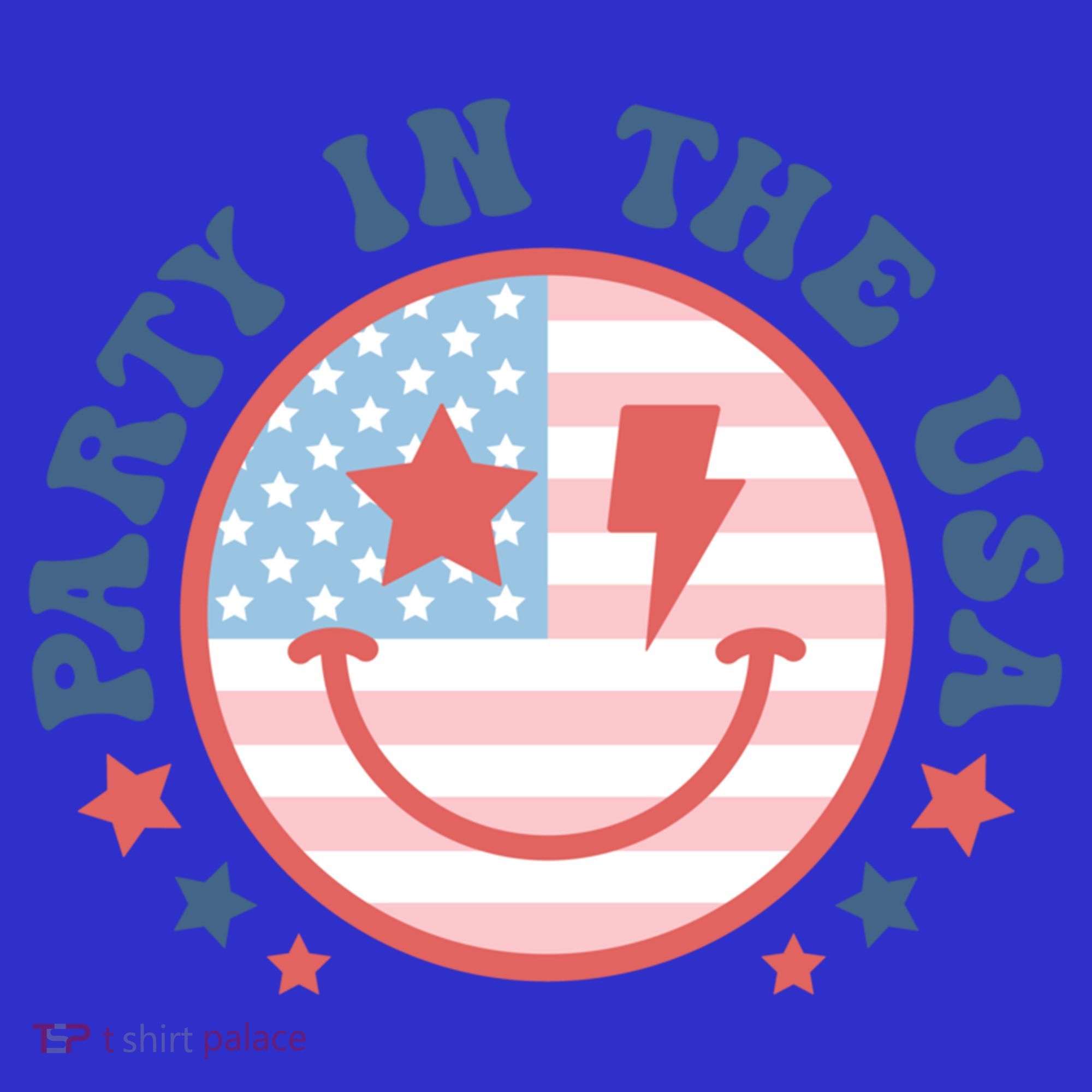 Party In The Usa 4th Of July Preppy Smile Aesthetic Gift Women's Tank Top