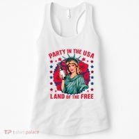 Party In The Usa Land Of The Free Women's Tank Top thumb 0