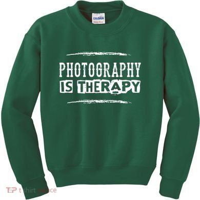 Photography Is Therapy Kids Sweatshirt