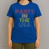 Party In The Usa Funny Retro 70s Distressed Vintage Cool Gift T-Shirt thumb 4