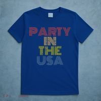 Party In The Usa Funny Retro 70s Distressed Vintage Cool Gift T-Shirt thumb 5