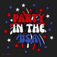 Party In The Usa Festive 4th Of July Celebration Golf Towel thumb 3
