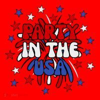 Party In The Usa Festive 4th Of July Celebration Santa Hat thumb 1