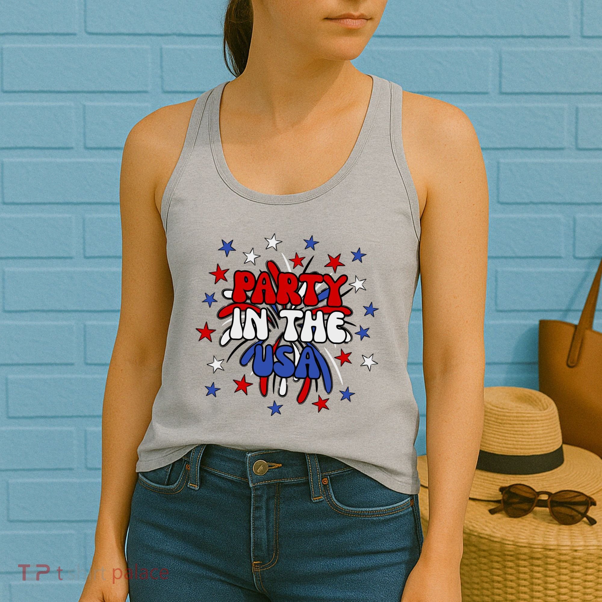 Party In The Usa Festive 4th Of July Celebration Women's Tank Top