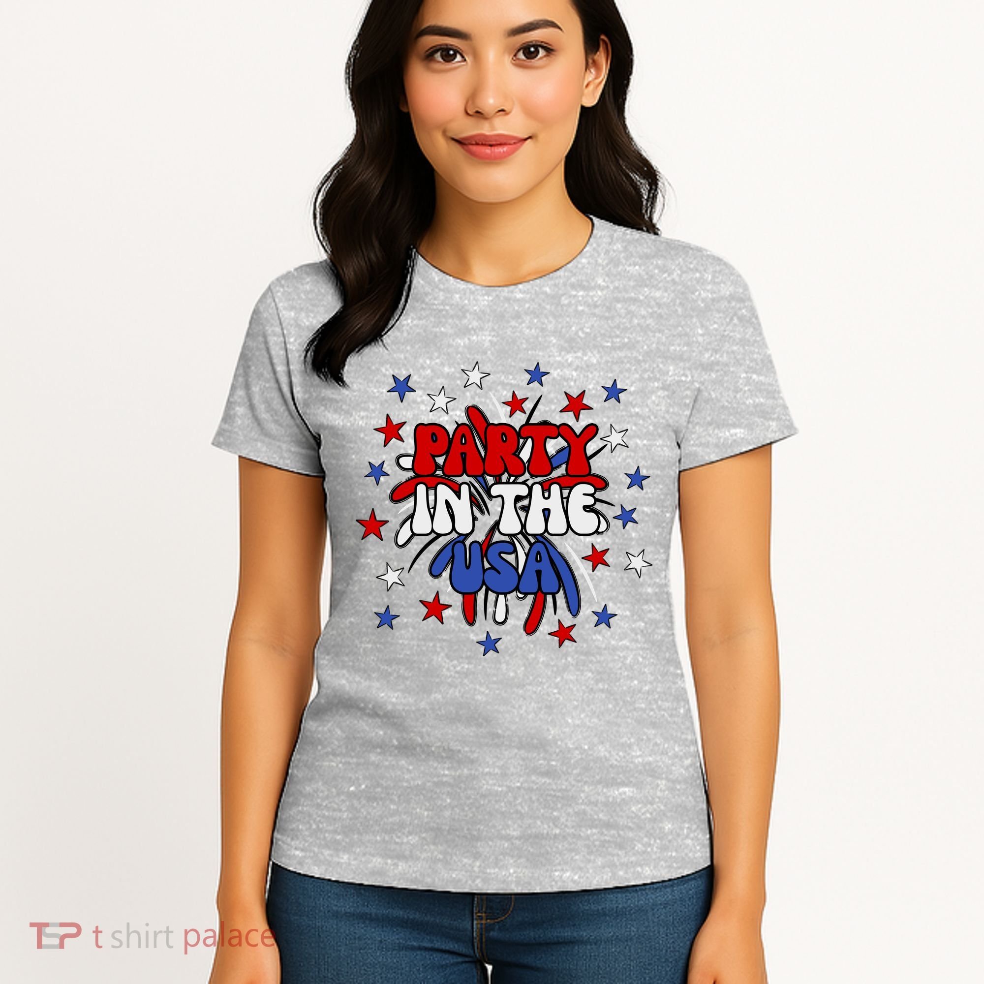 Party In The Usa Festive 4th Of July Celebration Women's T-Shirt