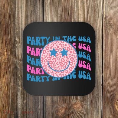Party In The Usa Retro Smile Groovy Coaster