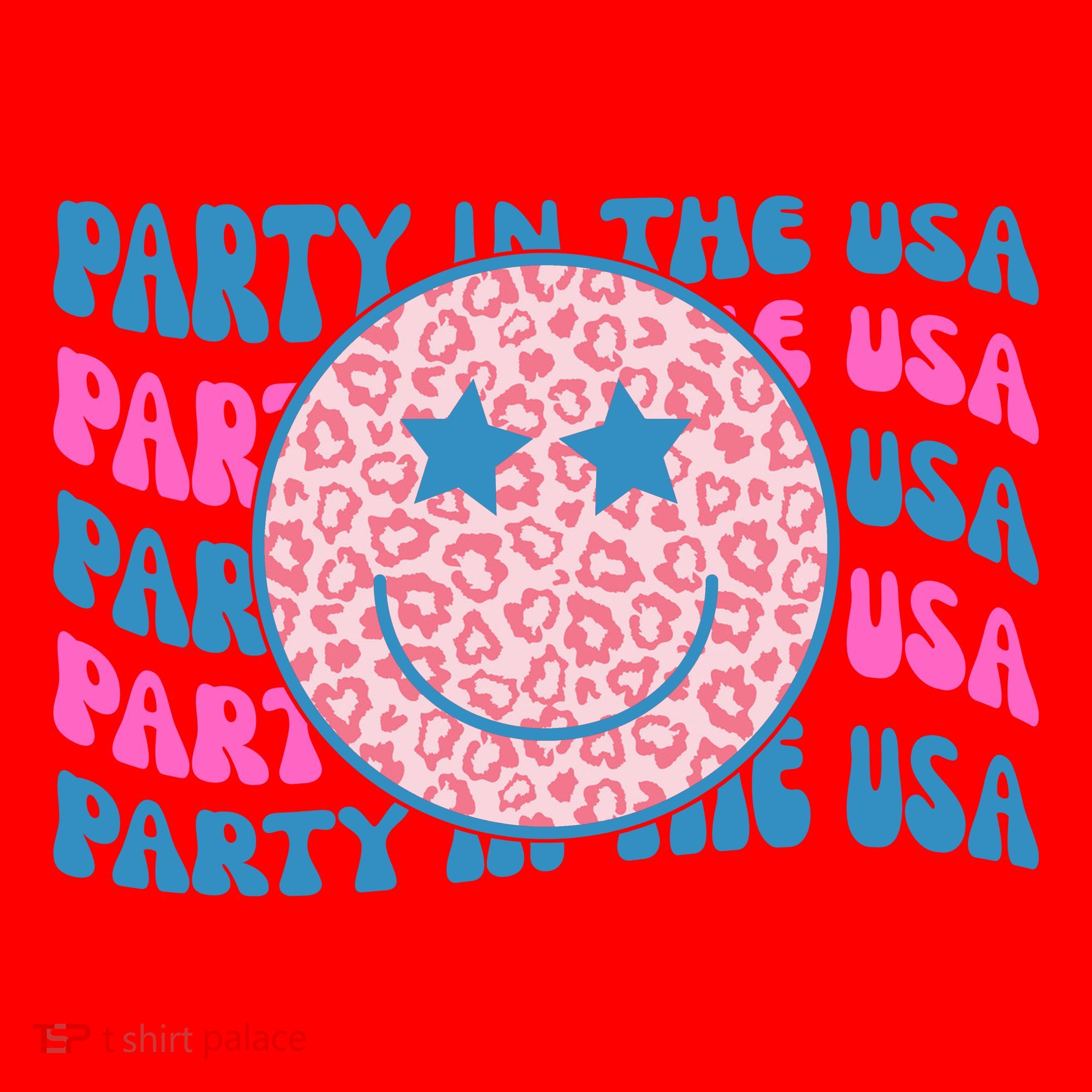 Party In The Usa Retro Smile Groovy Santa Hat
