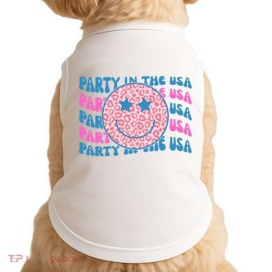 Party In The Usa Retro Smile Groovy Doggie Tank