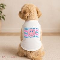 Party In The Usa Retro Smile Groovy Doggie Tank thumb 2