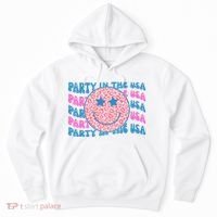 Party In The Usa Retro Smile Groovy Hoodie thumb 0