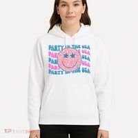 Party In The Usa Retro Smile Groovy Hoodie thumb 5