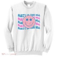 Party In The Usa Retro Smile Groovy Sweatshirt thumb 0