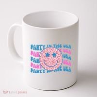Party In The Usa Retro Smile Groovy Coffee Mug thumb 0