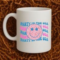 Party In The Usa Retro Smile Groovy Coffee Mug thumb 2