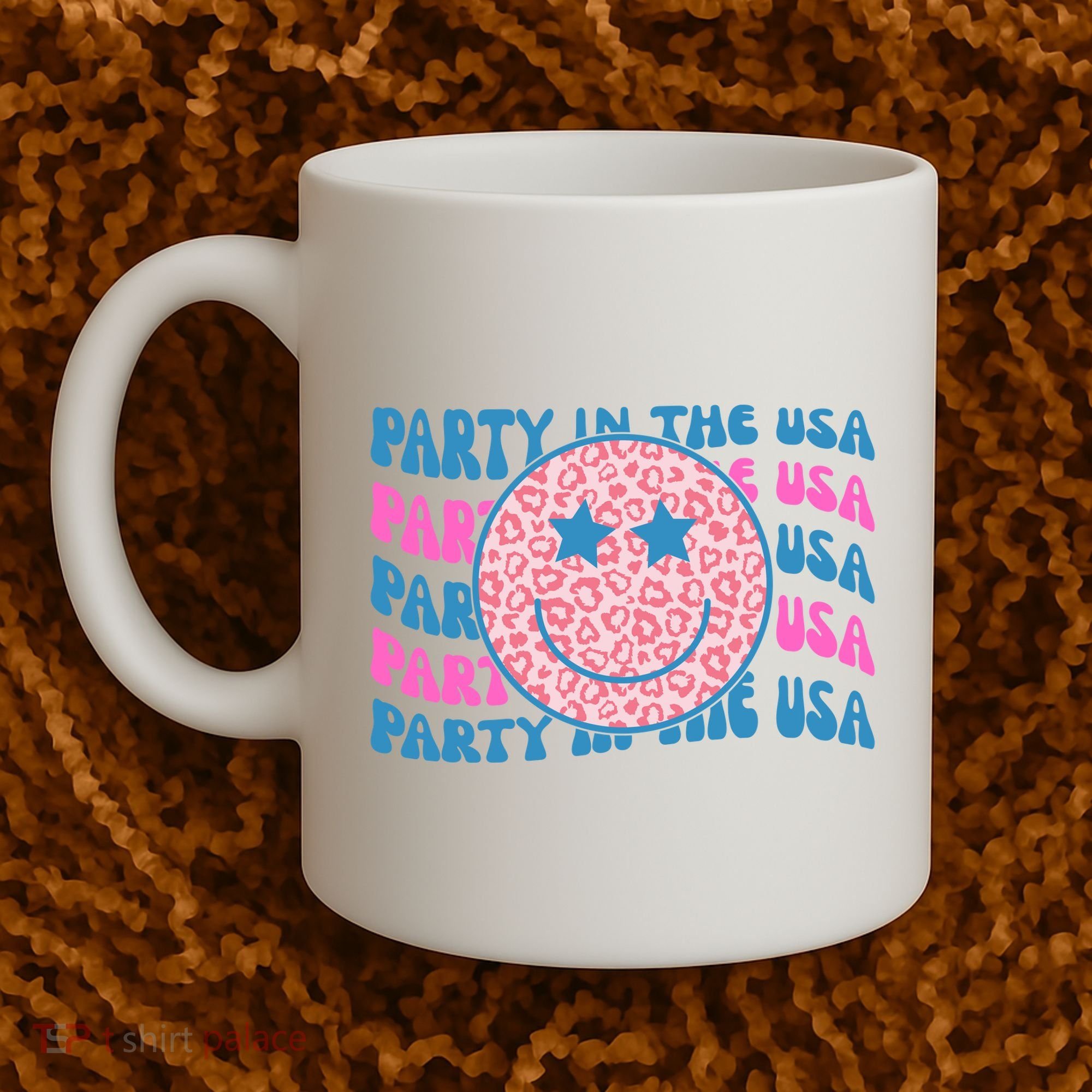 Party In The Usa Retro Smile Groovy Coffee Mug