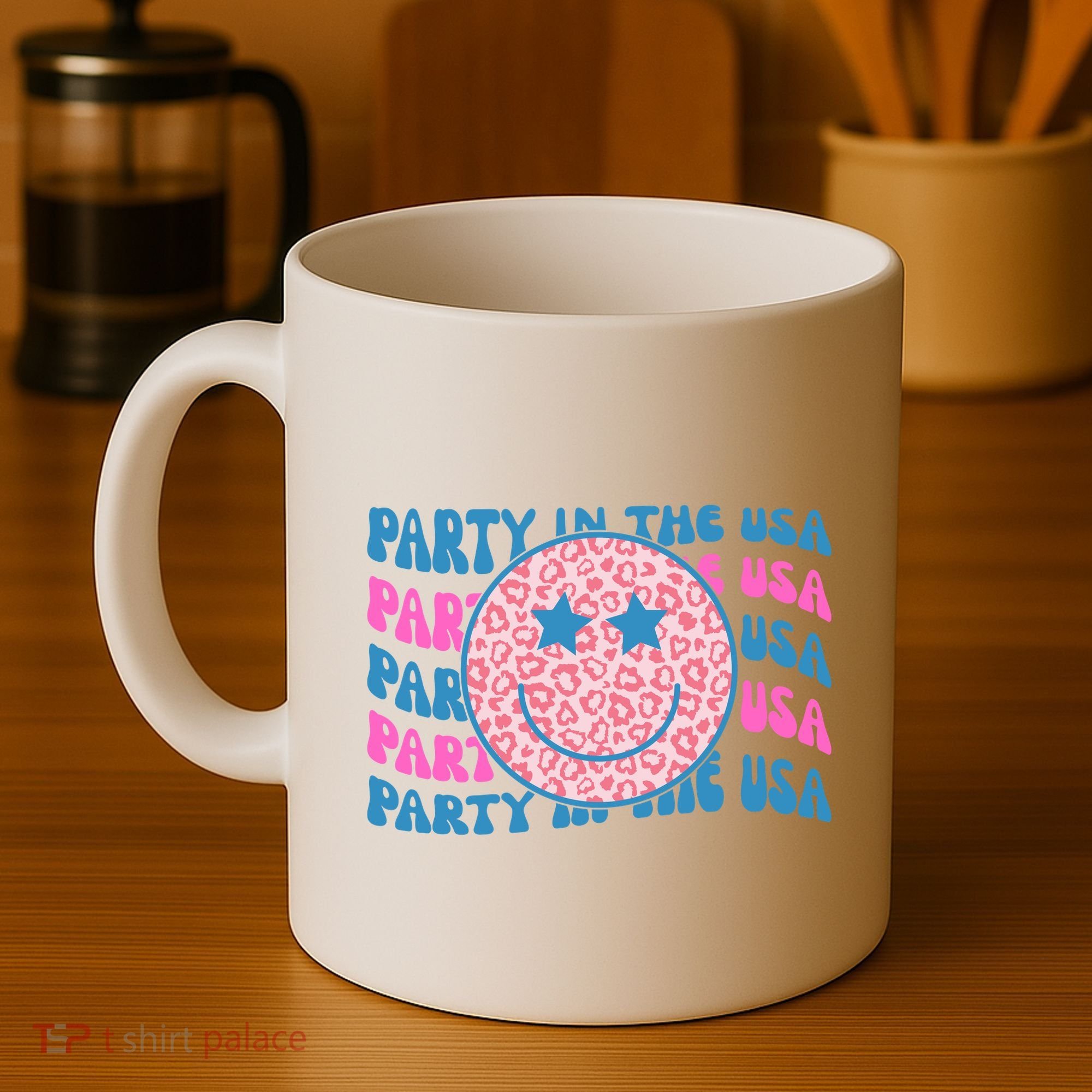 Party In The Usa Retro Smile Groovy Coffee Mug