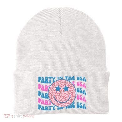 Party In The Usa Retro Smile Groovy Beanie