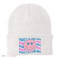 Party In The Usa Retro Smile Groovy Beanie thumb 0