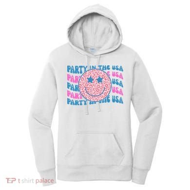 Party In The Usa Retro Smile Groovy Women's Hoodie