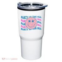 Party In The Usa Retro Smile Groovy Tumbler thumb 0