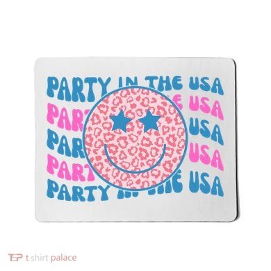Party In The Usa Retro Smile Groovy Mousepad