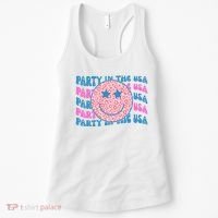 Party In The Usa Retro Smile Groovy Women's Tank Top thumb 0