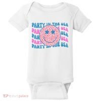 Party In The Usa Retro Smile Groovy Baby Bodysuit thumb 0