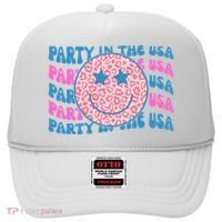 Party In The Usa Retro Smile Groovy Hat thumb 0