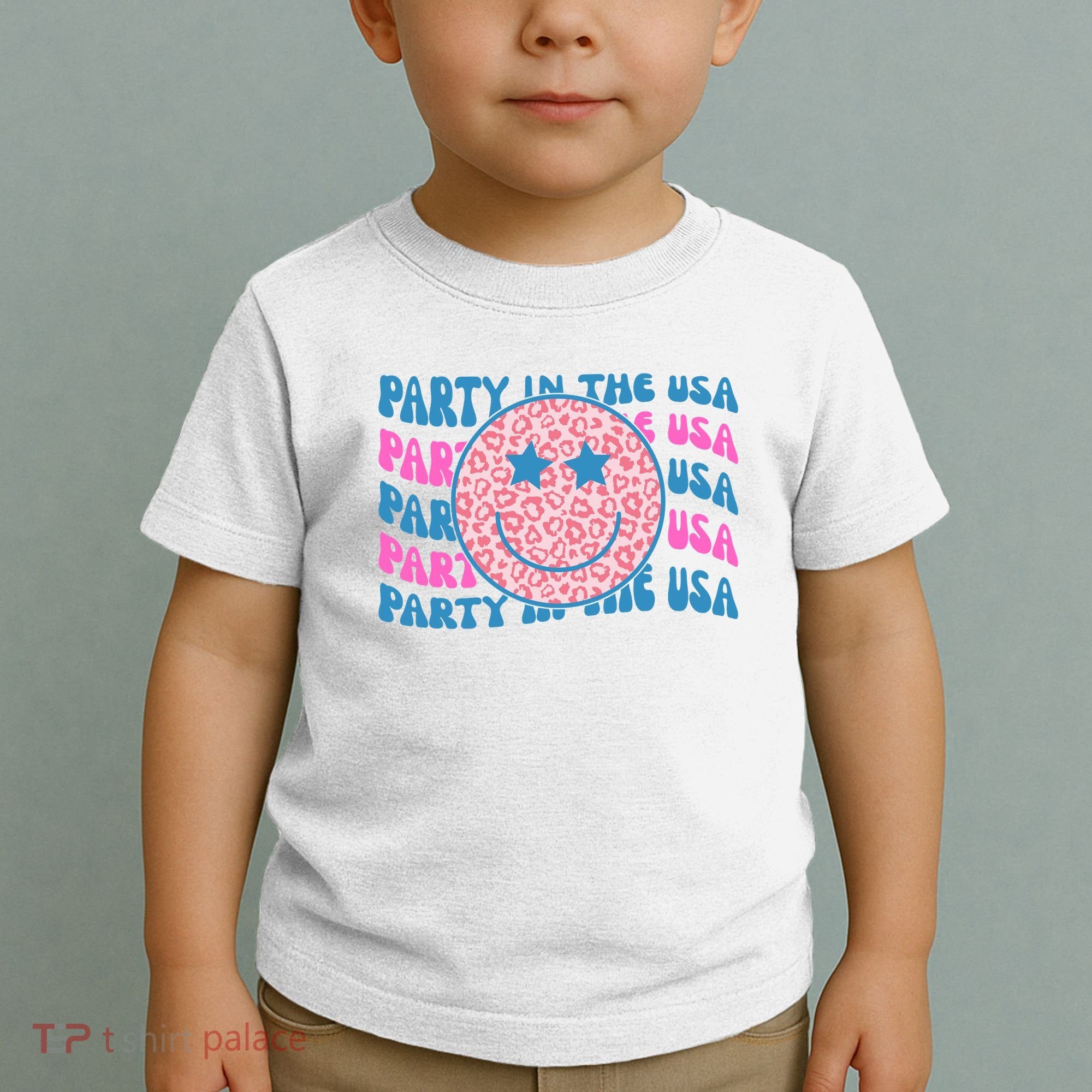 Party In The Usa Retro Smile Groovy Toddler T-Shirt