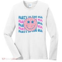 Party In The Usa Retro Smile Groovy Women's Long Sleeve Shirt thumb 0