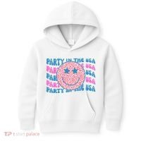 Party In The Usa Retro Smile Groovy Kids Hoodie thumb 0