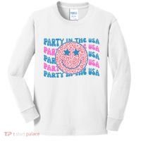 Party In The Usa Retro Smile Groovy Kids Long Sleeve Shirt thumb 0
