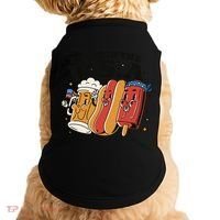 Party In The USA Hot Dog And Beer Funny Doggie Tank thumb 0