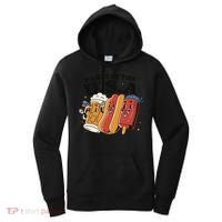 Party In The USA Hot Dog And Beer Funny Women's Hoodie thumb 0