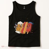 Party In The USA Hot Dog And Beer Funny Tank Top thumb 2