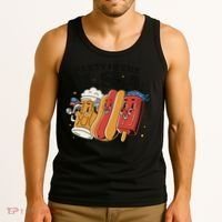 Party In The USA Hot Dog And Beer Funny Tank Top thumb 3