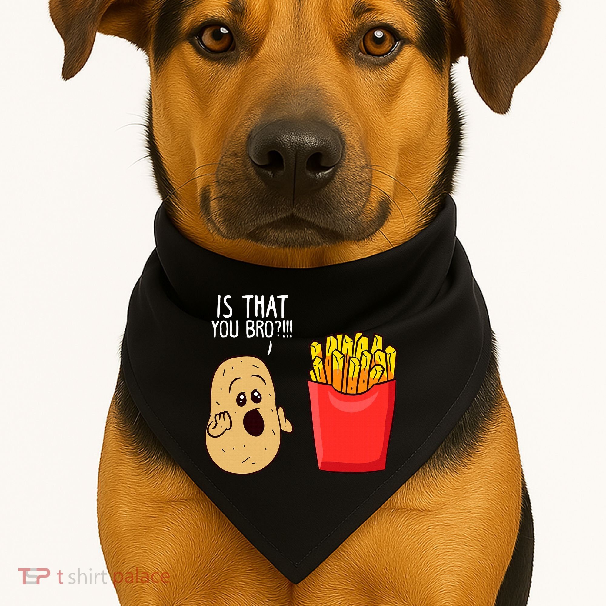 Potato Is That You Bro Funny French Fries USA-Made Doggie Bandana