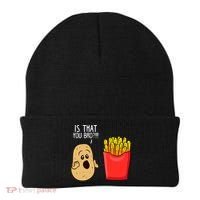 Potato Is That You Bro Funny French Fries Beanie thumb 0