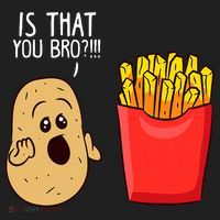 Potato Is That You Bro Funny French Fries Beanie thumb 2