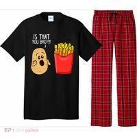 Potato Is That You Bro Funny French Fries Pajama Set thumb 0