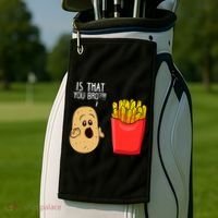 Potato Is That You Bro Funny French Fries Golf Towel thumb 2