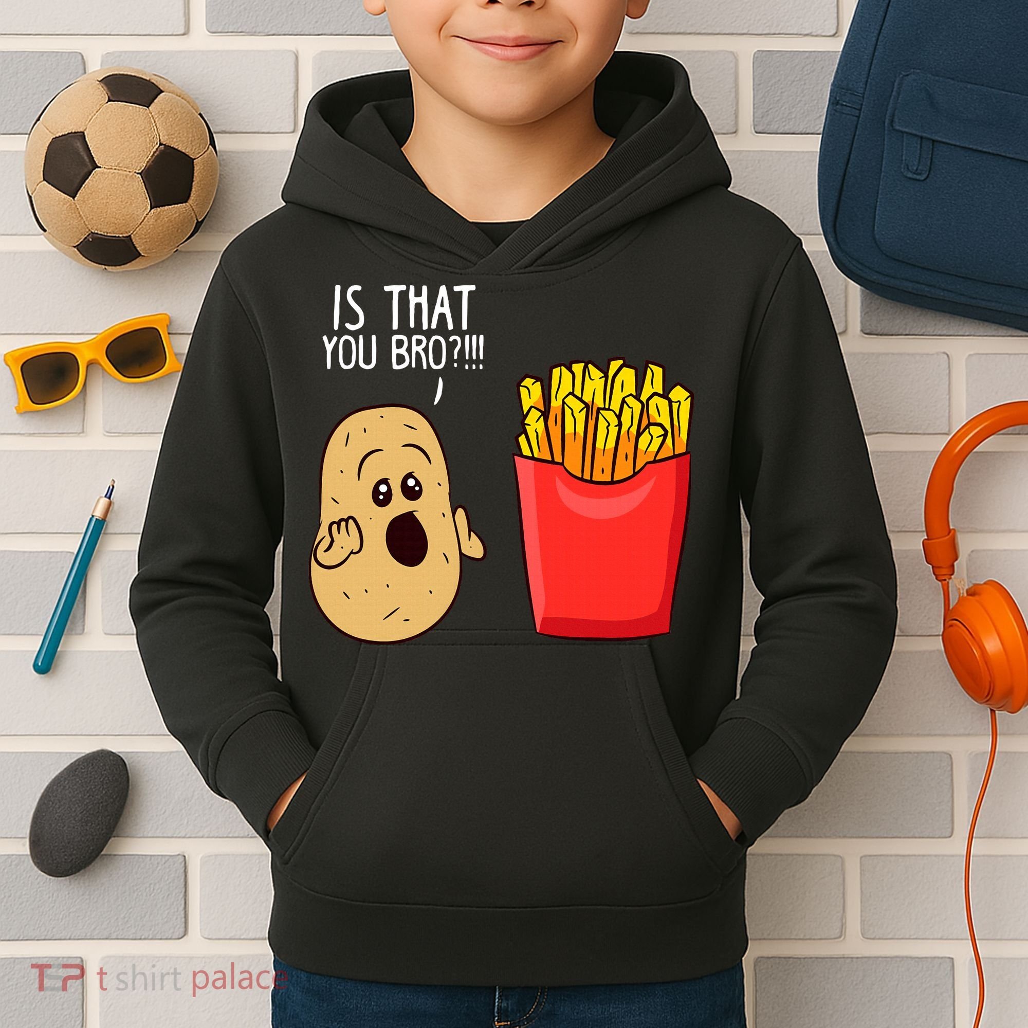 Potato Is That You Bro Funny French Fries Kids Hoodie