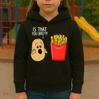 Potato Is That You Bro Funny French Fries Kids Hoodie thumb 3