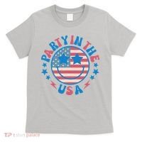 Party In The Usa 4th Of July Preppy Smile T-Shirt thumb 0